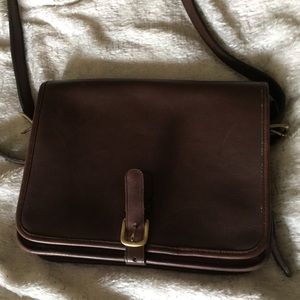 Vintage leather Coach Purse, Saddle Pouch